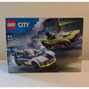 NEW Sealed LEGO City 60415 Police Car & Muscle Car Chase Set 213 pcs